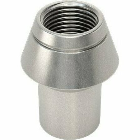 BSC PREFERRED Tube-End Weld Nut Left-Hand Threaded for 1-1/2 OD and 0.25 Wall Thickness 7/8-14 Thread 94640A504